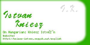 istvan kniesz business card